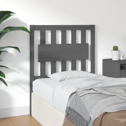 Tête de lit Gris 80,5x4x100 cm Bois massif de pin 