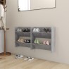 Armoires à chaussures murales 2 pcs Gris béton 60x18x60 cm 