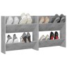 Armoires à chaussures murales 2 pcs Gris béton 60x18x60 cm 