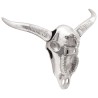 Cabeza de toro montada en la paredPlata 49x10x36 cm Aluminium 