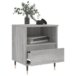 Table de chevet sonoma gris 40x35x50 cm bois d’ingénierie 