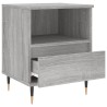 Table de chevet sonoma gris 40x35x50 cm bois d’ingénierie 