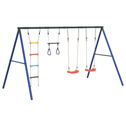 Jeu de balançoire extérieur avec balançoires trapèze et échelle 