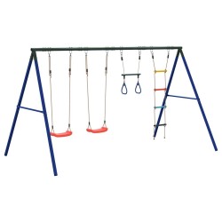 Jeu de balançoire extérieur avec balançoires trapèze et échelle 