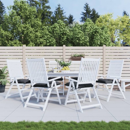 Coussins de chaise lot de 6 noir 40x40x7 cm tissu oxford 