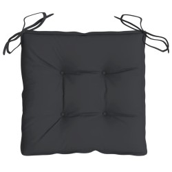 Coussins de chaise lot de 6 noir 40x40x7 cm tissu oxford 