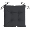 Coussins de chaise lot de 6 noir 40x40x7 cm tissu oxford 