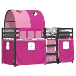 Lit superposé sans matelas 90x190 cm bois de pin massif 