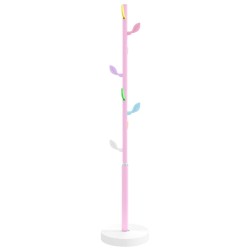 Porte-manteau rose 172 cm fer enduit de poudre 