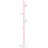 Porte-manteau rose 172 cm fer enduit de poudre 