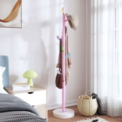 Porte-manteau rose 172 cm fer enduit de poudre 