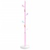 Porte-manteau rose 172 cm fer enduit de poudre 