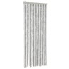 Rideau anti-mouches gris clair et blanc 56x185 cm chenille 