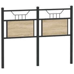 Tête de lit chêne sonoma 120 cm bois d'ingénierie et acier 