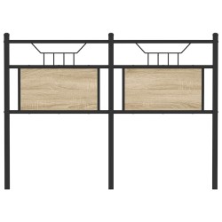 Tête de lit chêne sonoma 120 cm bois d'ingénierie et acier 