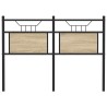 Tête de lit chêne sonoma 120 cm bois d'ingénierie et acier 