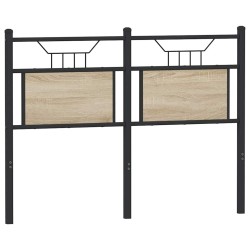 Tête de lit chêne sonoma 120 cm bois d'ingénierie et acier 