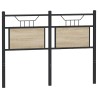 Tête de lit chêne sonoma 120 cm bois d'ingénierie et acier 