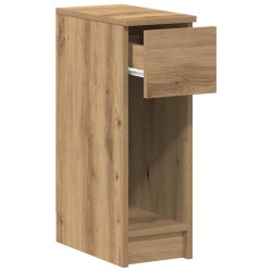 Table de chevet avec tiroir chêne artisanal 20x36x60 cm 