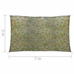 Filet de camouflage avec sac de rangement 2x7 m Vert 