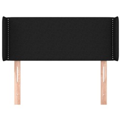 Tête de lit avec oreilles Noir 83x16x78/88 cm Tissu 
