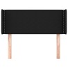Tête de lit avec oreilles Noir 83x16x78/88 cm Tissu 