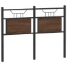 Tête de lit chêne marron 120 cm bois d'ingénierie et acier 