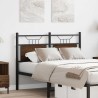 Tête de lit chêne marron 120 cm bois d'ingénierie et acier 