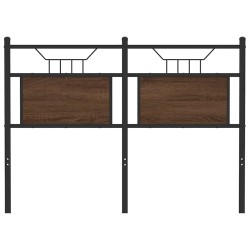 Tête de lit chêne marron 120 cm bois d'ingénierie et acier 