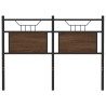 Tête de lit chêne marron 120 cm bois d'ingénierie et acier 