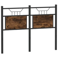 Tête de lit chêne fumé 120 cm bois d'ingénierie et acier 