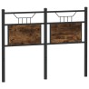 Tête de lit chêne fumé 120 cm bois d'ingénierie et acier 
