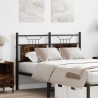 Tête de lit chêne fumé 120 cm bois d'ingénierie et acier 