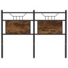 Tête de lit chêne fumé 120 cm bois d'ingénierie et acier 