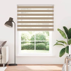 Store zèbre marron sable largeur du tissu 150,9 cm polyester 