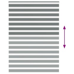 Store zèbre gris foncé largeur du tissu 150,9 cm polyester 