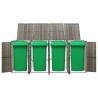 Abri pour poubelle quadruple Gris 274x80x117 cm Résine tressée 