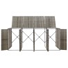 Abri pour poubelle quadruple Gris 274x80x117 cm Résine tressée 