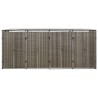 Abri pour poubelle quadruple Gris 274x80x117 cm Résine tressée 