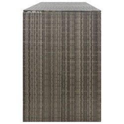 Abri pour poubelle quadruple Gris 274x80x117 cm Résine tressée 