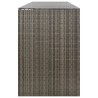 Abri pour poubelle quadruple Gris 274x80x117 cm Résine tressée 