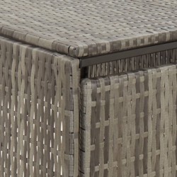 Abri pour poubelle quadruple Gris 274x80x117 cm Résine tressée 