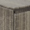 Abri pour poubelle quadruple Gris 274x80x117 cm Résine tressée 