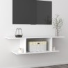Meuble TV mural Blanc 103x30x26,5 cm 