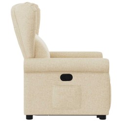Fauteuil inclinable Crème Tissu 