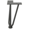 Pieds en épingle à cheveux pour table basse 4 pièces Anthracite 20 cm Acier massif 