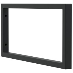 Supports d'étagères pour lavabo 2 pcs noir rectangulaire acier 