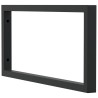 Supports d'étagères pour lavabo 2 pcs noir rectangulaire acier 