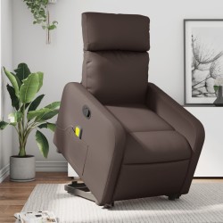 Fauteuil inclinable de massage Marron Similicuir 