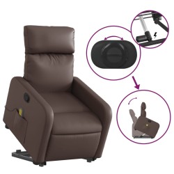 Fauteuil inclinable de massage Marron Similicuir 